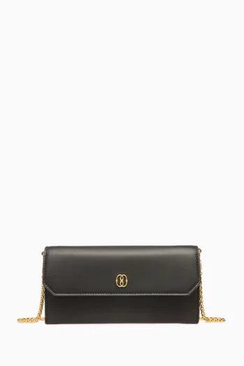 Emblem Long Wallet in Leather