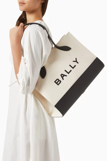 Bar Keep on Tote Bag in Cotton & Calfskin