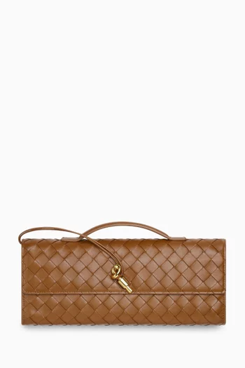 كلاتش أنديامو طويل بيد علوية جلد مجدول