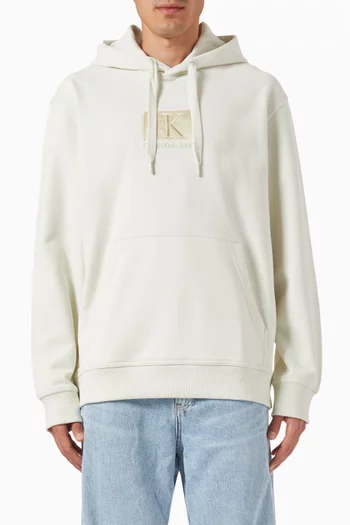 Embroidered Patch Hoodie in Cotton