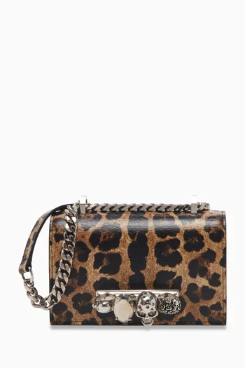 Buy Alexander McQueen Multicolour Mini Leopard print Jewelled Satchel Bag in Vegan Leather for Women Online Ounass Kuwait