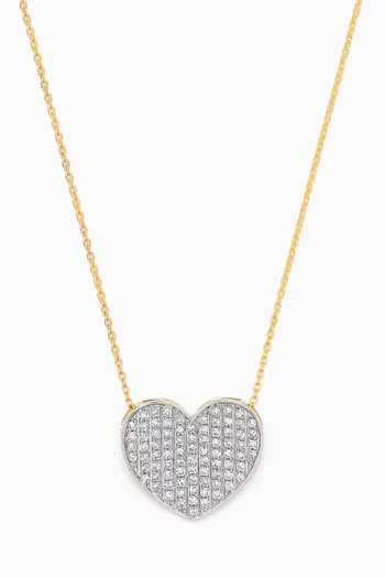All My Love Heart Diamond Necklace in 10kt Yellow Gold