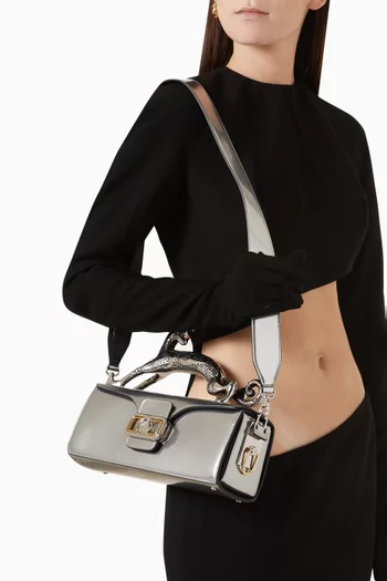 حقيبة بينسل كات متوسطة جلد لامع