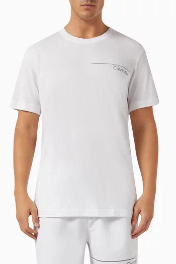 Crew Neck Logo T-shirt in Cotton