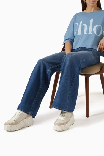 Nama Flatform Sneakers in Calfskin