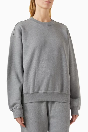 Melange Sweatshirt in Cotton-terry