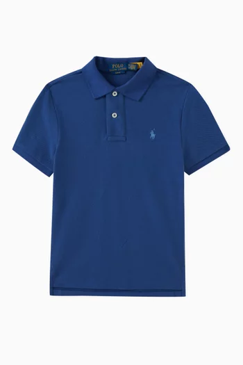 Slim Fit Logo Polo Shirt in Cotton