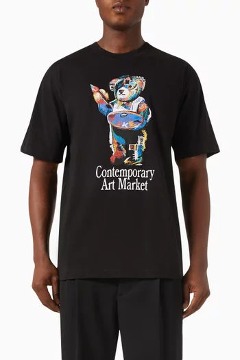 Art Market Bear T-Shirt in Cotton