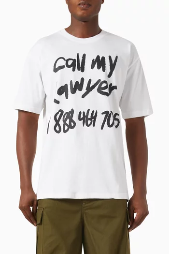 Scrawl My Lawyer T-shirt in Cotton