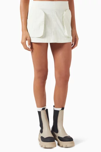 Brecken Utility Mini Skirt in Nylon