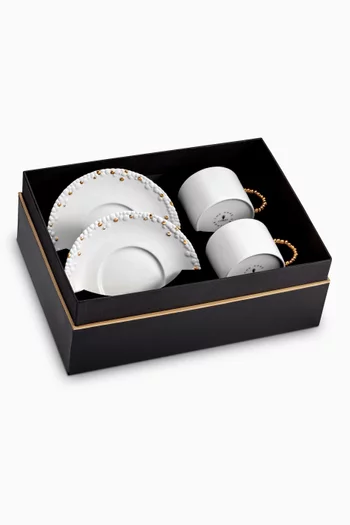 Haas Mojave Gold Espresso Cup & Saucer, Set of 2