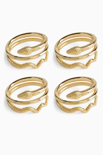Serpent Napkin Rings, Set of 4