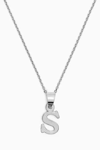 Initials 'S' Necklace in Sterling Silver