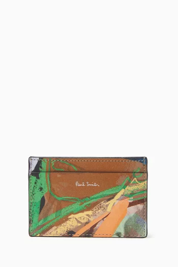 Life Drawing Card Holder in Calf Leather