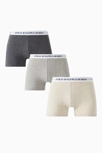 Classic Trunks in Stretch Cotton, Set of 3