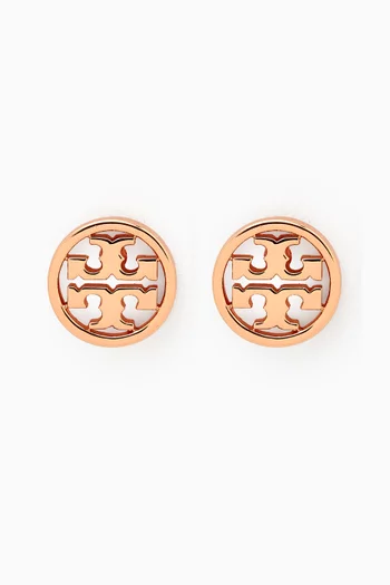 Miller Stud Earrings in 18kt Rose Gold-plated Brass