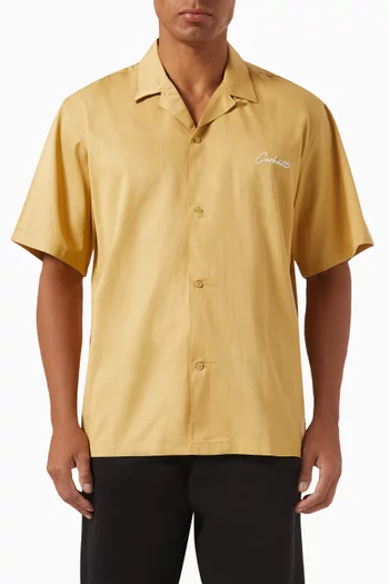 Delray Logo-embroidered Shirt in Tencel-cotton Twill