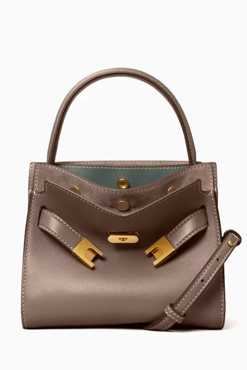 Mini Lee Radziwill Double Shoulder Bag in Leather