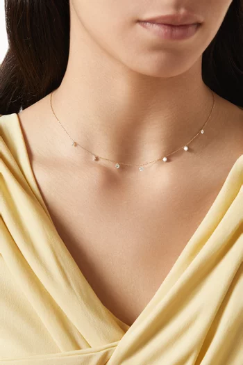 Danae 7 Diamonds Necklace in 18kt Gold