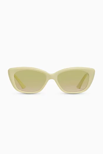 Unisex Amber Y5 Cat-eye Sunglasses in Acetate