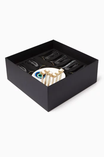 Iris Set of 6 Cups and Saucers