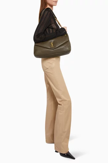 Large Calypso Shoulder Bag in Grained Lambskin