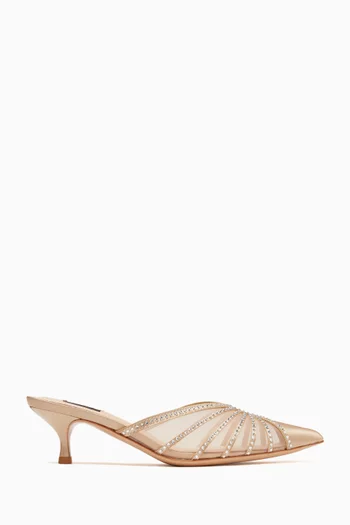Madeline 50 Mules in Embellished Mesh