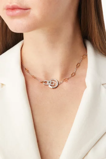 Empire Diamond Chain Choker in 18kt Rose & White Gold