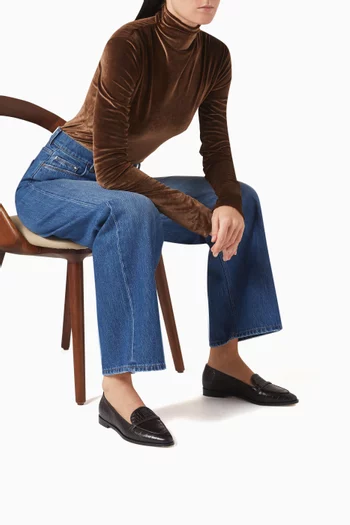 Barry 10 Loafers in Croc-embossed Leather