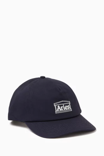 Temple Embroidered Cap in Cotton