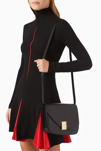 Medium Fiamma Crossbody Bag in Dappled Calfskin