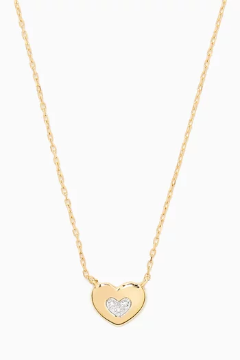 Ara Bambi Diamond Heart Necklace in 18kt Gold
