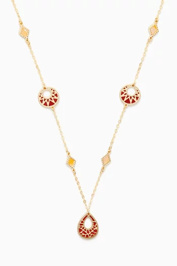 Amelia Maasai Reversible Necklace in 18kt Gold