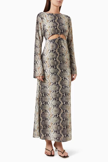 Sly Serpent Cut-out Maxi Dress