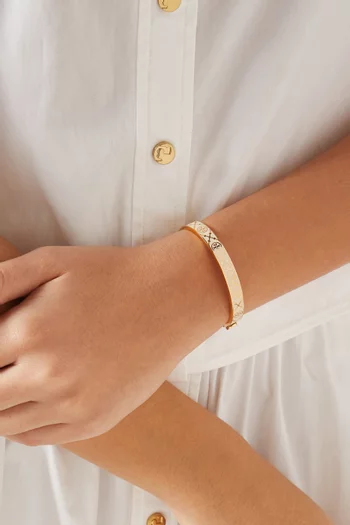 T-Monogram Bracelet in 18kt Gold-plated Stainless Steel