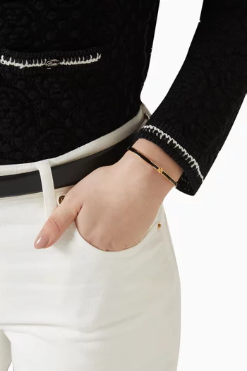 Thin Kira Bracelet in 18kt Gold-plated Brass & Enamel
