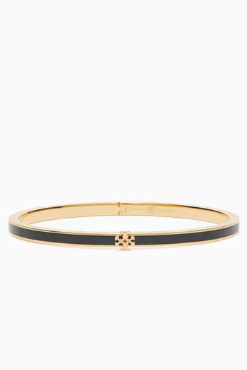 Thin Kira Bracelet in 18kt Gold-plated Brass & Enamel