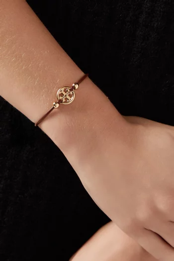 Miller Slider Bracelet in Gold-plated Brass & Leather