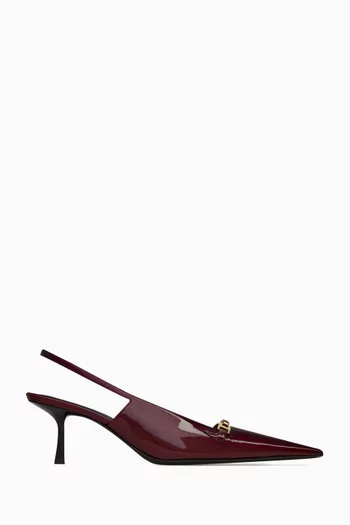 Carine 55 Slingback Pumps in Patent Leather