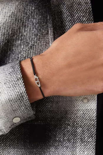 Caden Pull Rope Bracelet in Sterling Silver