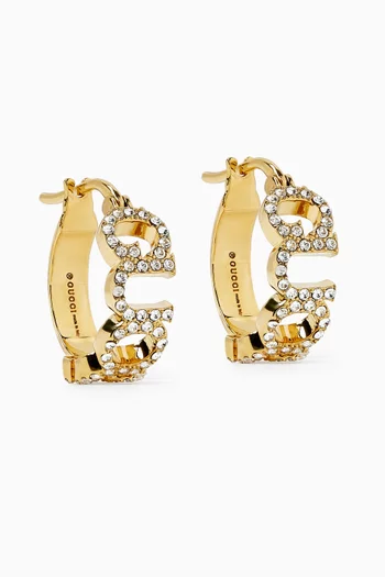 'GUCCI' Letter Hoop Earrings in Metal