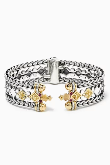 Classic Bangle in 18kt Gold & Sterling Silver
