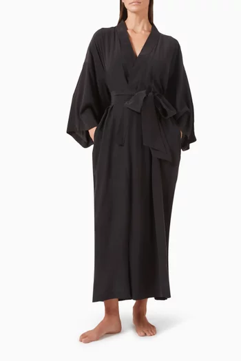 Queenie Robe in Silk Crêpe de Chine