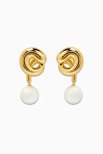 Daphne Earrings in Gold-tone Dipped Brass