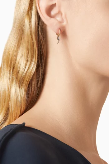 Lightning Diamond Single Stud Earring in 14kt Recycled Gold