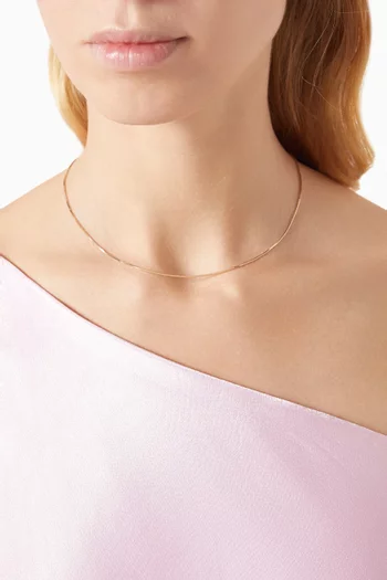 Square Snake Chain Necklace in 14kt Recycled Gold