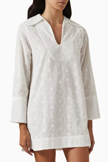 Long-sleeve Popover Tunic in Cotton