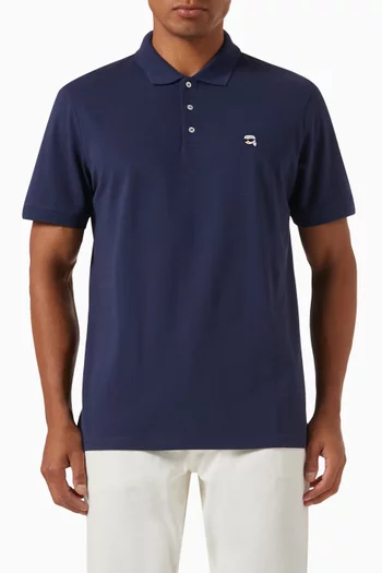 Ikonik Embroidered Polo Shirt in Cotton