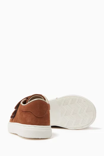 Velcro Strap Sneakers in Suede