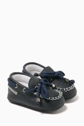 Bow-embellished Loafers in Leather